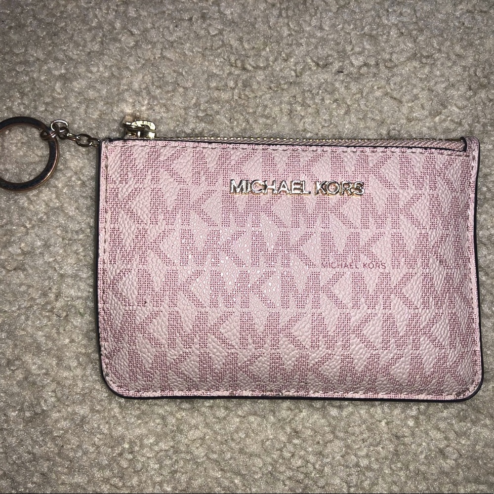 Michael Kors PINK ID coin pouch wallet